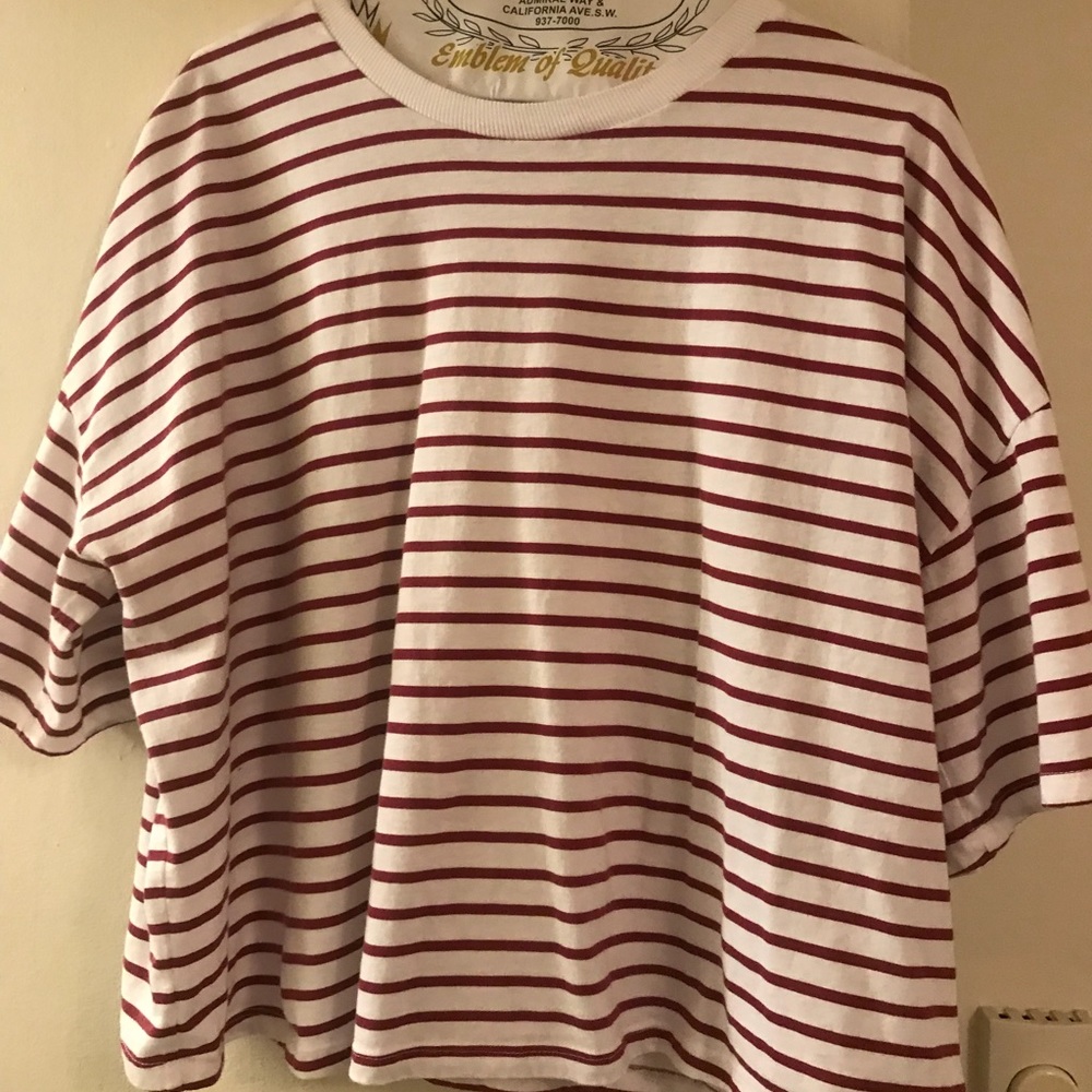 Red striped tee